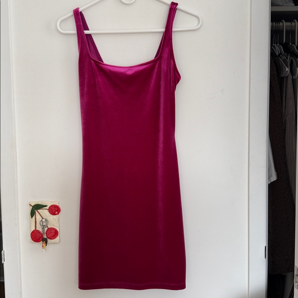 Sleek Magenta Slip Dress